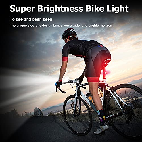 EBUYFIRE Luz Bicicleta LED Recargable USB, 6*LED 3000 Lumens Potente Luces  Bicicleta Delantera y Trasera, 5200 mAh 5 Modos, IPX5 Impermeable Luces